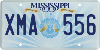 MS license plate XMA556