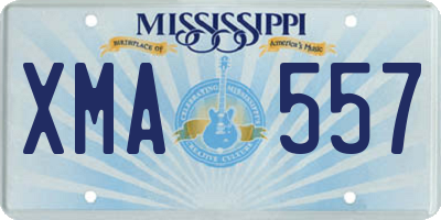 MS license plate XMA557