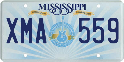 MS license plate XMA559