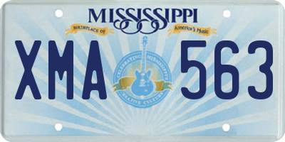 MS license plate XMA563