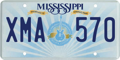 MS license plate XMA570