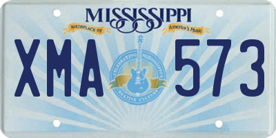 MS license plate XMA573