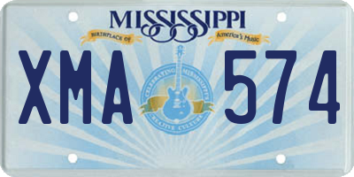 MS license plate XMA574