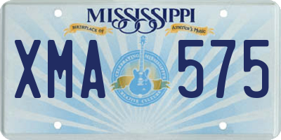 MS license plate XMA575
