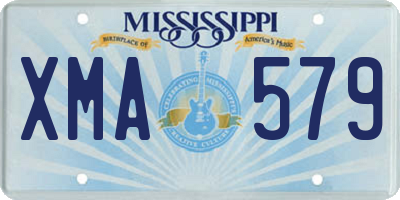MS license plate XMA579