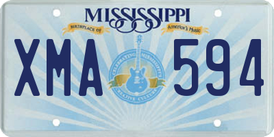 MS license plate XMA594