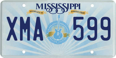MS license plate XMA599