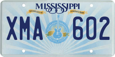 MS license plate XMA602
