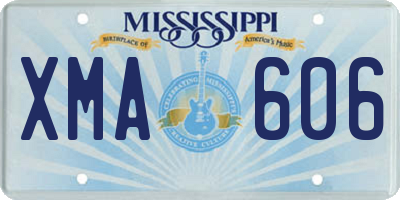 MS license plate XMA606