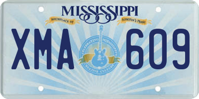 MS license plate XMA609