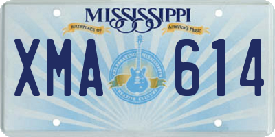 MS license plate XMA614