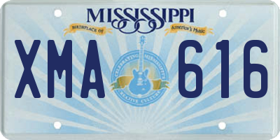 MS license plate XMA616