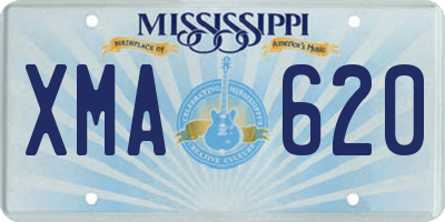 MS license plate XMA620