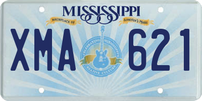 MS license plate XMA621