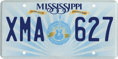 MS license plate XMA627
