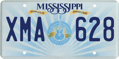 MS license plate XMA628