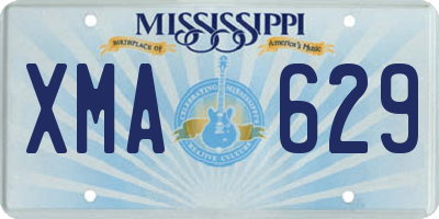 MS license plate XMA629