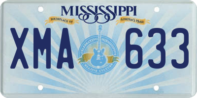 MS license plate XMA633