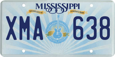 MS license plate XMA638