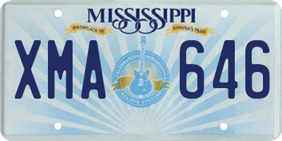 MS license plate XMA646