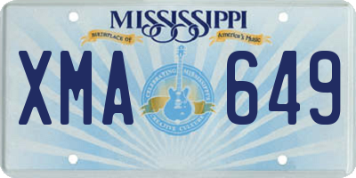 MS license plate XMA649