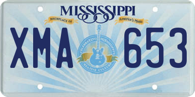 MS license plate XMA653