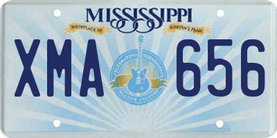 MS license plate XMA656