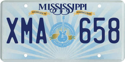 MS license plate XMA658