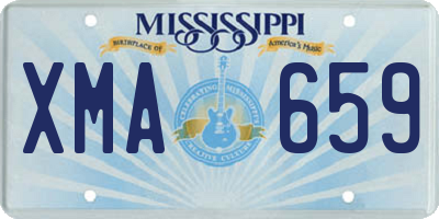 MS license plate XMA659