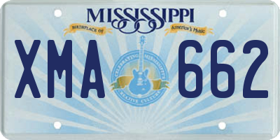 MS license plate XMA662