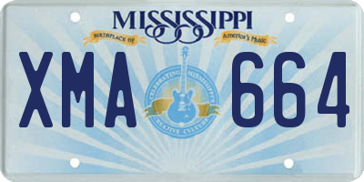 MS license plate XMA664