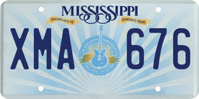 MS license plate XMA676