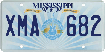 MS license plate XMA682