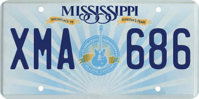 MS license plate XMA686