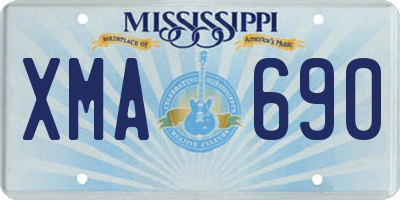MS license plate XMA690