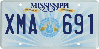 MS license plate XMA691