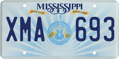 MS license plate XMA693