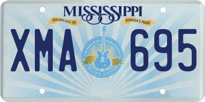 MS license plate XMA695