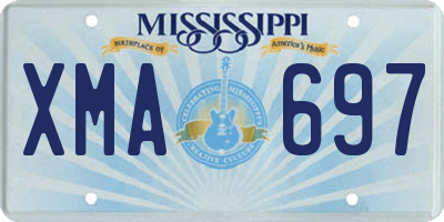MS license plate XMA697