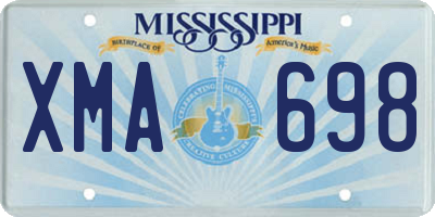 MS license plate XMA698
