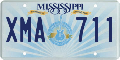 MS license plate XMA711