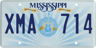 MS license plate XMA714