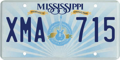 MS license plate XMA715