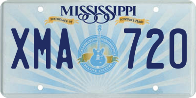 MS license plate XMA720