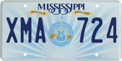MS license plate XMA724