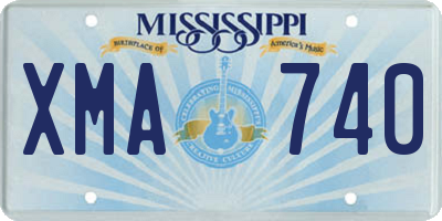MS license plate XMA740