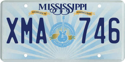MS license plate XMA746