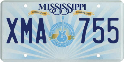 MS license plate XMA755