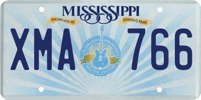 MS license plate XMA766