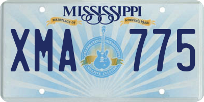 MS license plate XMA775